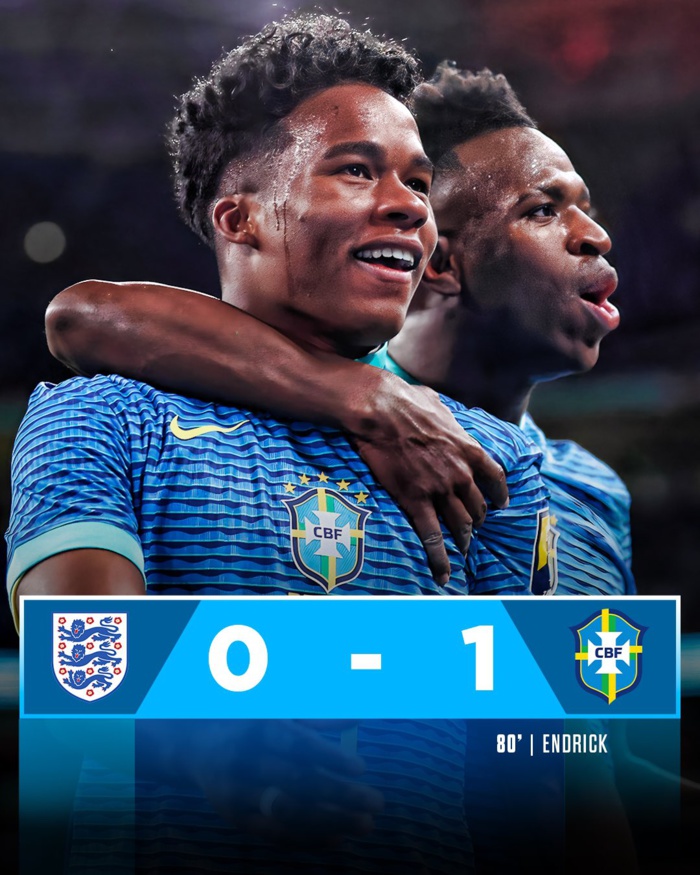 Angleterre - Brésil:  Amical… mais quel beau football !