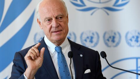 Staffan de Mistura présente son bilan à António Guterres  avant son briefing au Conseil de Sécurité