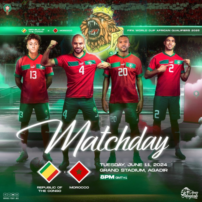 Qualifs. CDM 26. Afrique. J4. Congo Brazzaville vs Maroc /  Jour de match : Objectifs ? Horaire ? Chaînes ?