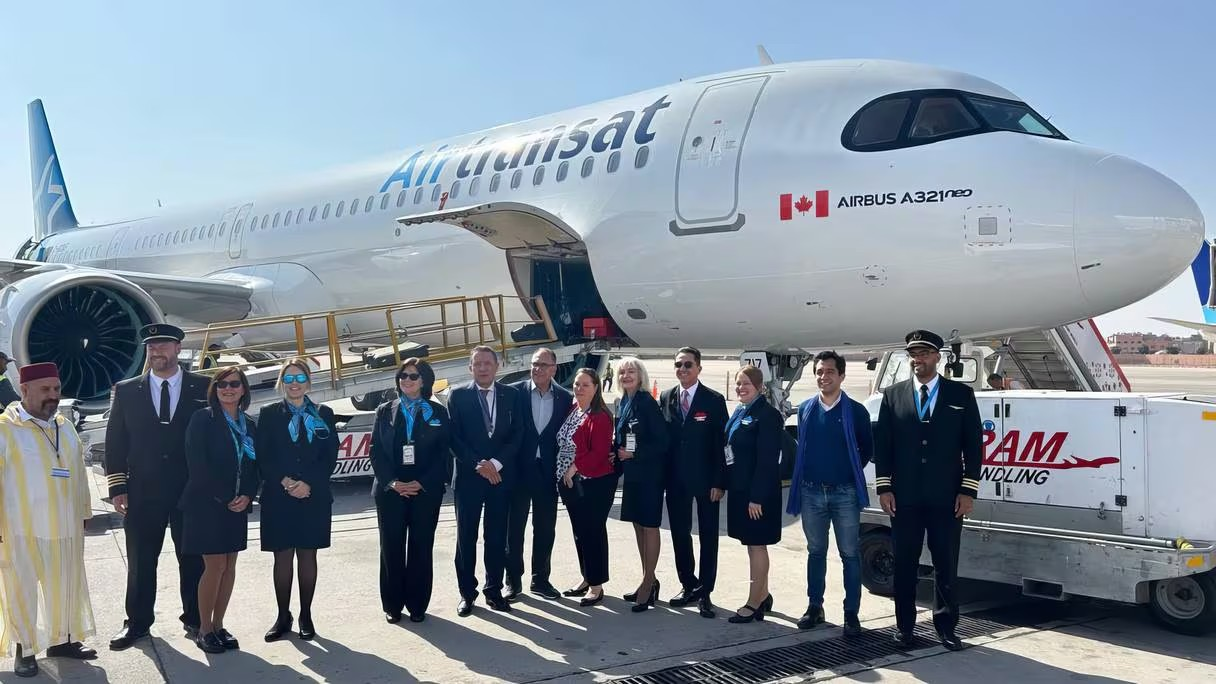 Air Transat: Le Vol inaugural Montréal-Marrakech atterrit à l’aéroport Marrakech-Menara