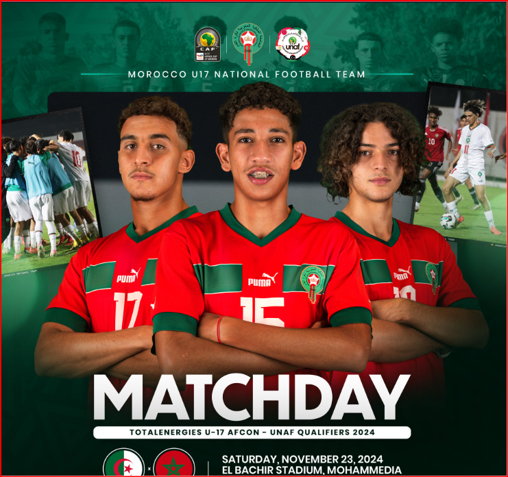 UNAF U17/ Cet après-midi, un intense Maroc-Algérie : Horaire? Chaînes ?