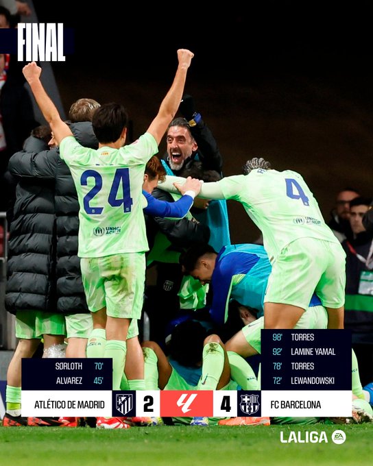 Liga : Remontada catalane à Madrid !