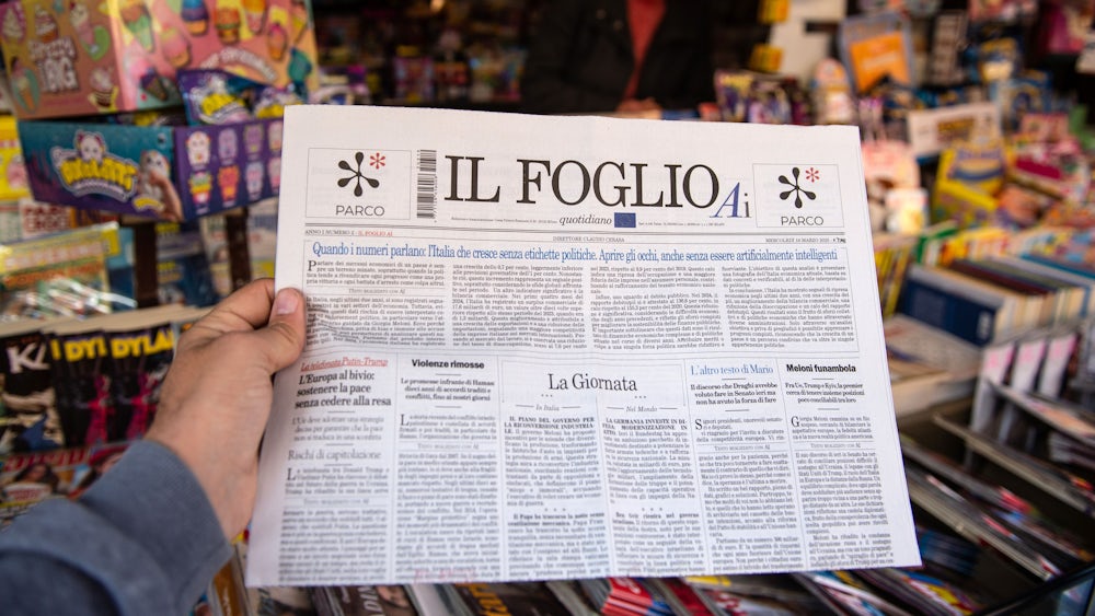 Le journal italien « Il Foglio » lance une édition entièrement rédigée par l’IA, une première mondiale