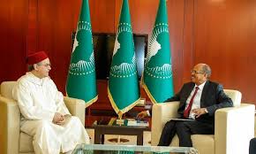 Addis-Abeba: Le président de la CUA reçoit l'Ambassadeur Représentant Permanent du Maroc auprès de l'UA