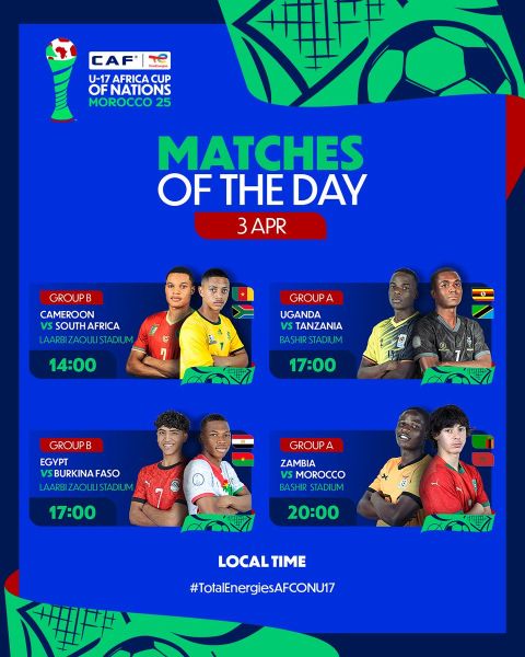 CAN U17/ Programme de la journée