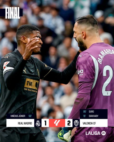 Liga : Le Real puni par Valence au Bernabéu !