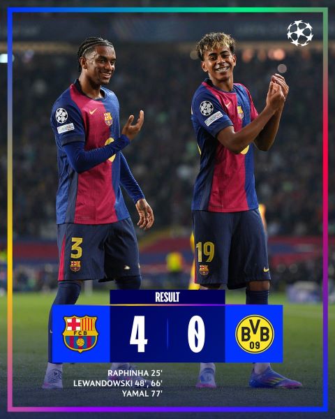 ¼ LDC UEFA : Le Barça impressionnant !