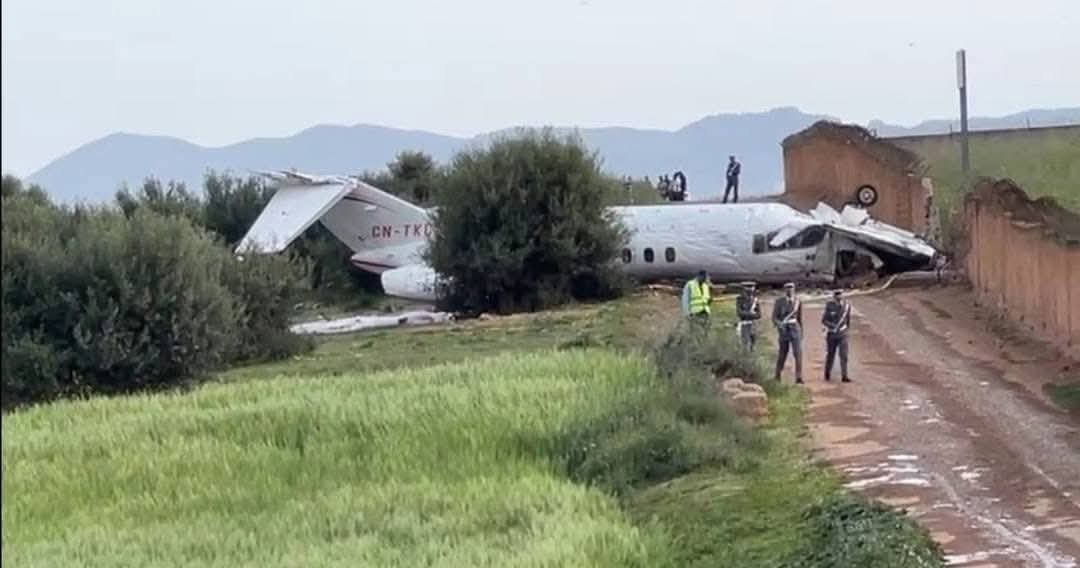 Crash d'un avion près de l'Aéroport de Fès : 4 blessés et des dégâts matériels importants