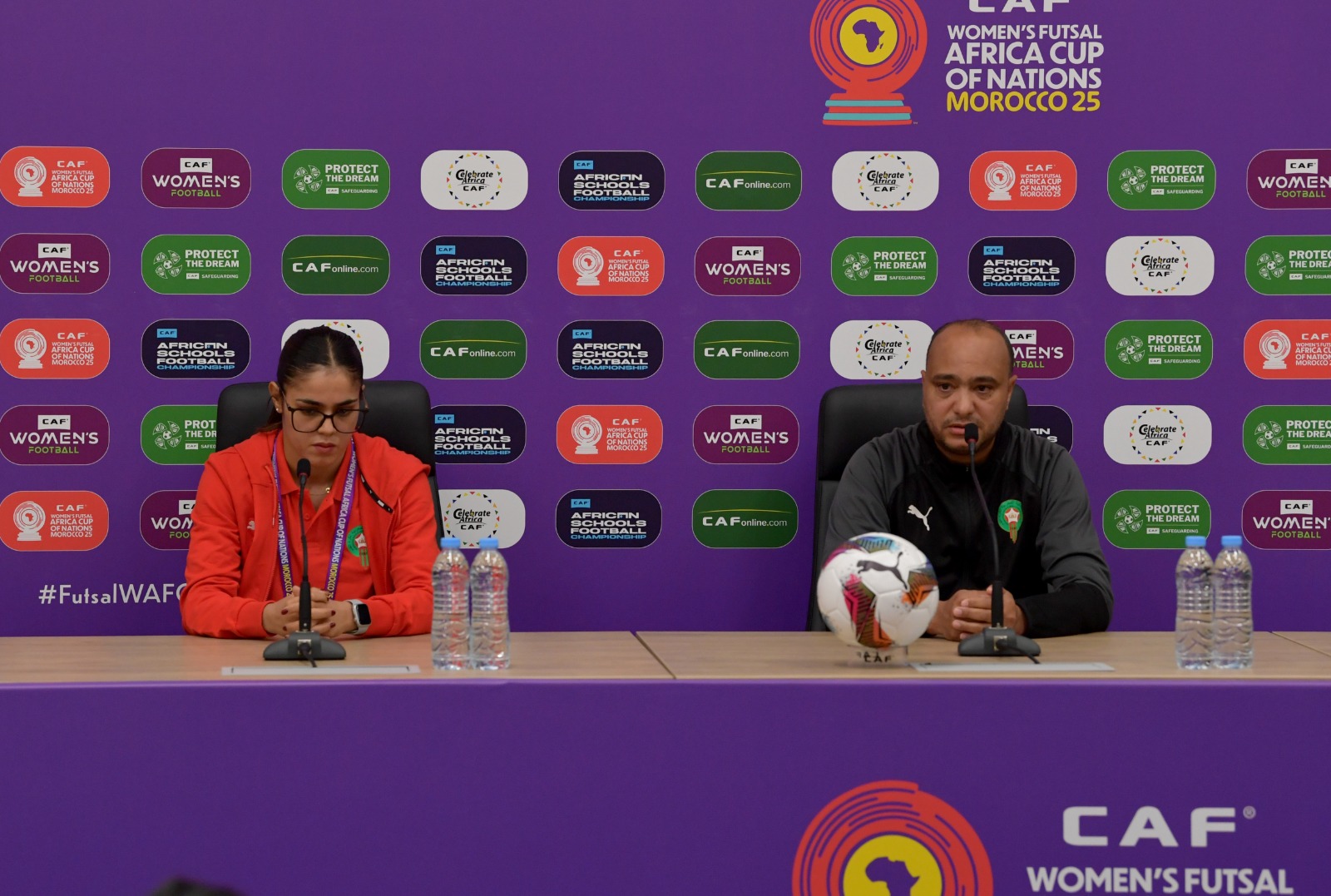 CAN Futsal (F) : Le coach Adil Sayeh et la capitaine Bentaleb en conférence de presse d’avant ‘’Maroc-Namibie’’ de ce soir