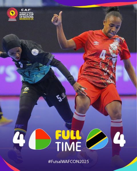 CAN(f). Futsal. J2 / Madagascar-Tanzanie : Un nul intensément évolutif en rythme, émotion et score !