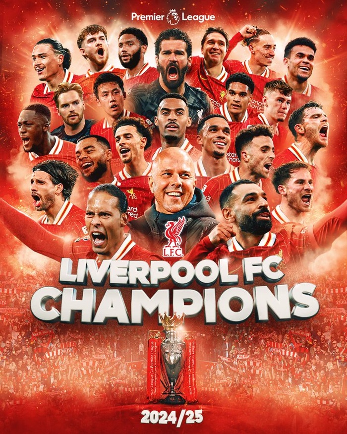 PL : Liverpool officiellement Champion 24-25 !