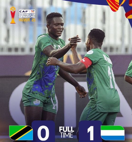 CAN U20 Egypte 25 : La Sierra Leone s’offre la Tanzanie et la première place du groupe A
