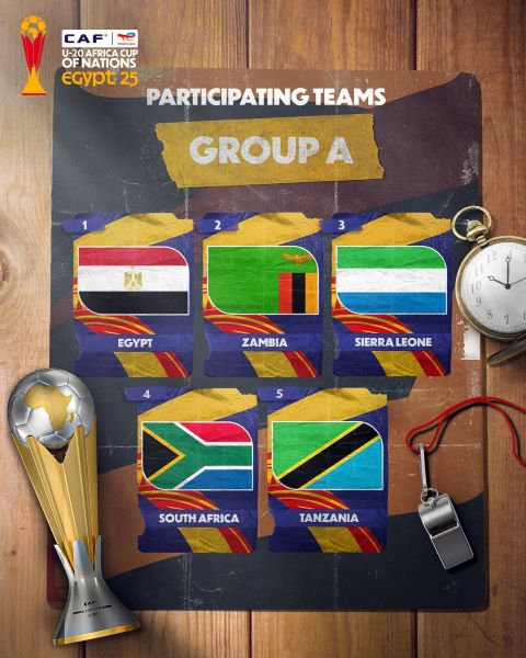 CAN U20 Egypte 25/ Groupe A : le programme d'aujourd'hui
