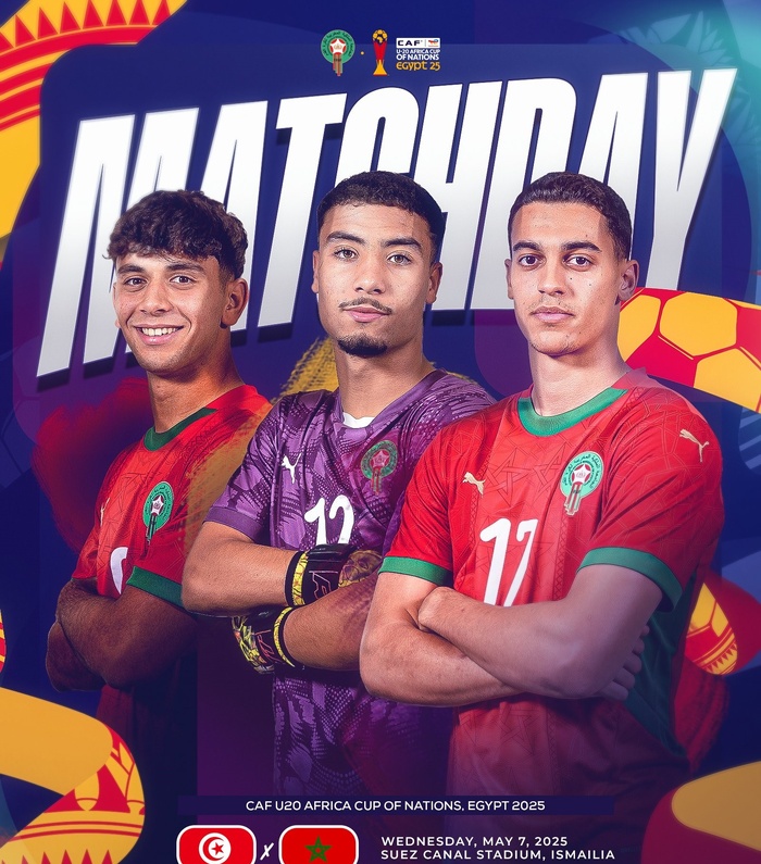 CAN U20 Egypte 25 / Aujourd’hui, Tunisie-Maroc, la ‘’finale’’ de la phase de poules : Horaire ? Chaînes ?