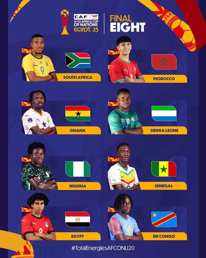 CAN U20. Quarts de finale / Officiellement, "Maroc-Sierra Léone" : Date ? Horaire ?