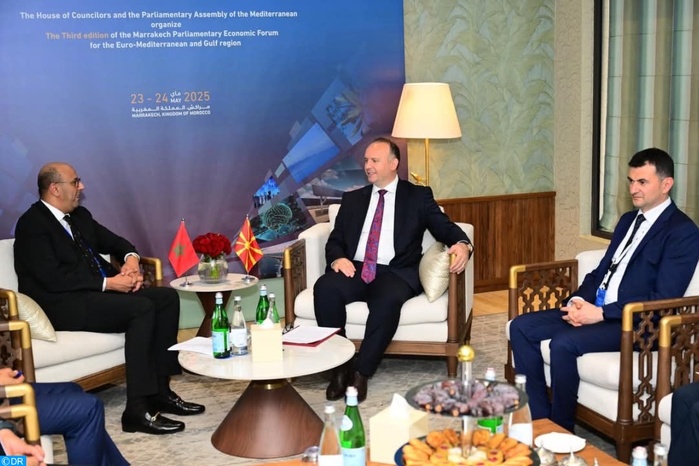 Marrakech : Ould Errachid s'entretient avec le président du Conseil des représentants du Bahreïn et le président de l'Assemblée de la Macédoine du Nord