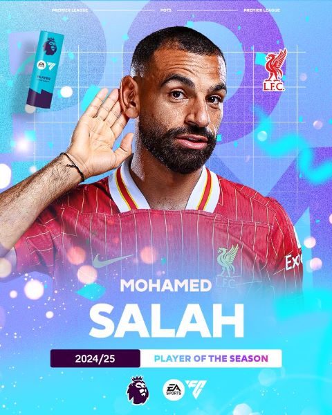 PL : Salah ‘’ joueur de la saison 24-25’’