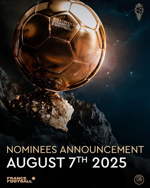 Ballon d’Or 2025 : Les nommés dévoilés le 7 août, la cérémonie prévue le 22 septembre
