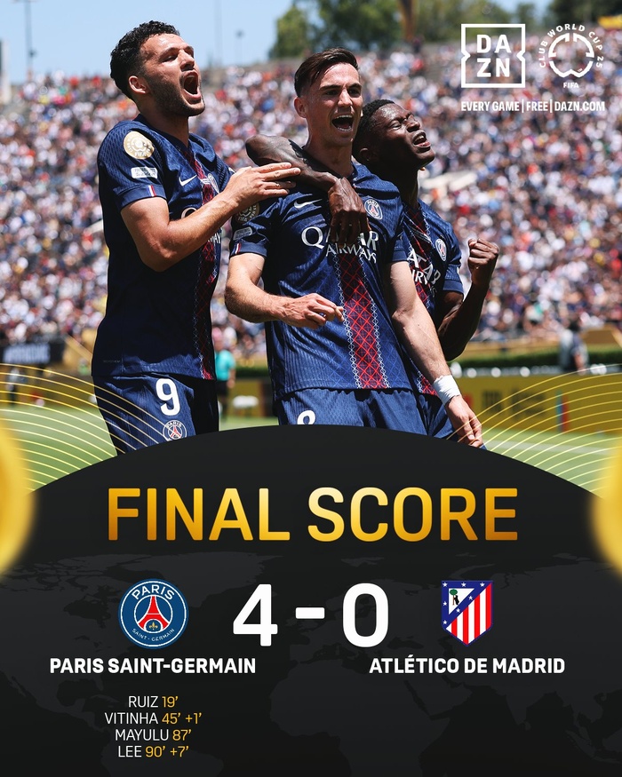 CDM des Clubs 25 : Le PSG, supérieur, surclasse l’Atlético !