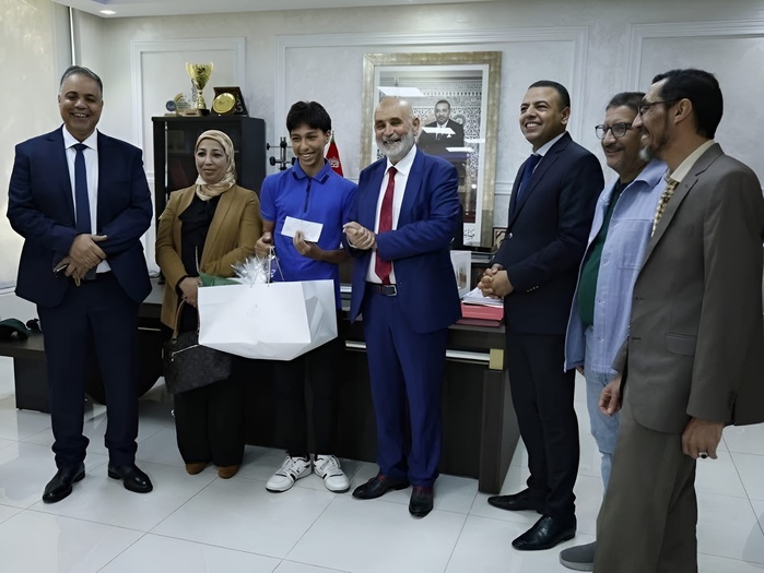 L'AREF Casablanca-Settat célèbre le major national du Baccalauréat 2025, Omar El-Hariri avec 19,61/20