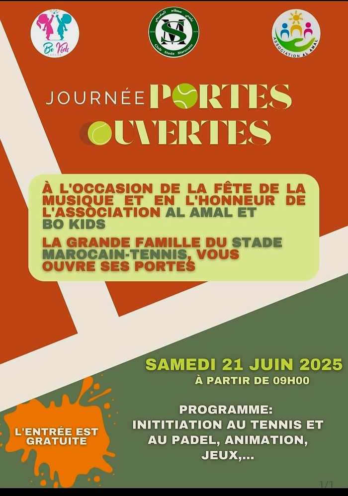 Tennis : Ce samedi, “Portes ouvertes” au Stade Marocain !