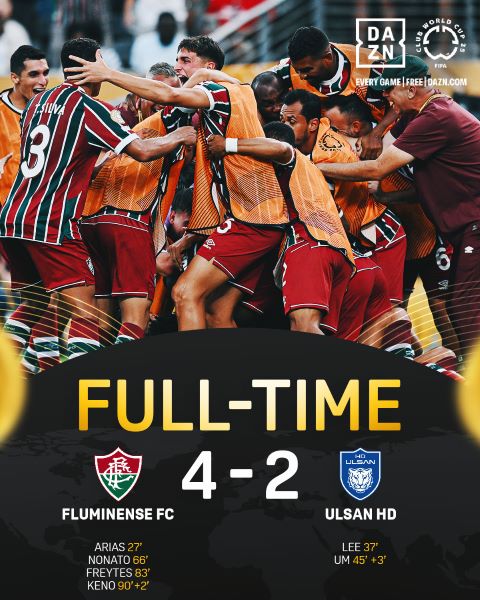 CDM. Clubs 25 : Fluminense renverse Ulsan, River et Monterrey dos à dos