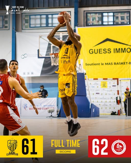 ½ finale Coupe du Trône (Basket) : L’ASS s’impose d’un point à Fès avant le retour