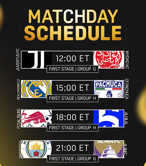 CDM. Clubs 25 : Programme du jour et de la nuit de dimanche à lundi