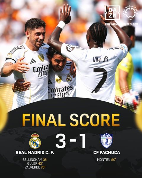 CDM Clubs 25 (Groupe H) : Le Real Madrid se relance face à Pachuca