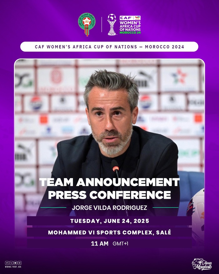 CAN (f) Maroc 24 : Conférence de presse de Jorge Vilda ce mardi