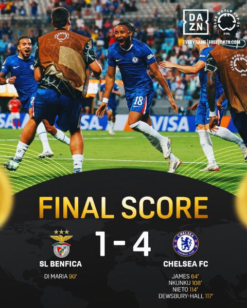 CDM Clubs : Chelsea surclasse Benfica et rejoint Palmeiras en quart