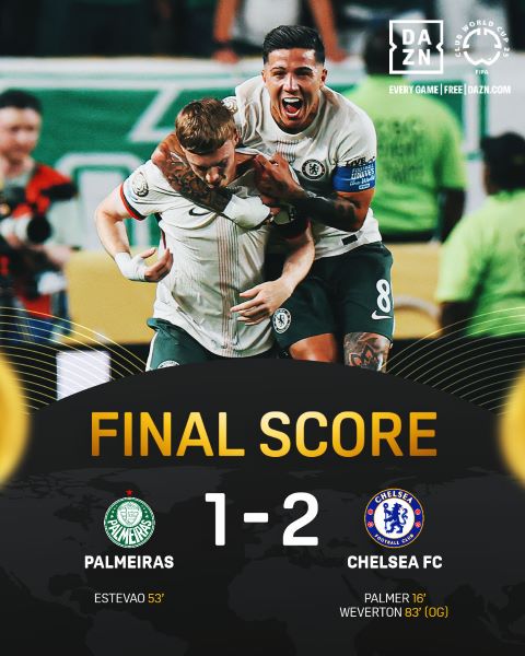 CDM. Clubs : Chelsea file en demi-finale grâce à un CSC assassin de Palmeiras !