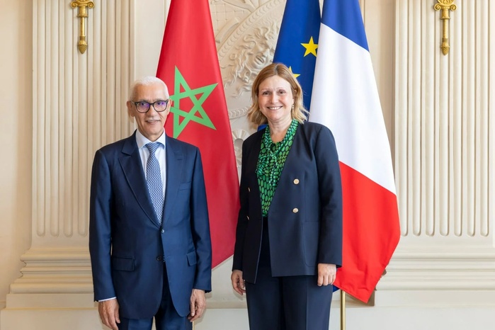 Talbi Alami s’entretient à Paris avec la présidente de l’Assemblée nationale française