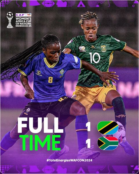 CAN (f) Maroc 24 / Groupe C (J2) : La Tanzanie accroche l’Afrique du Sud