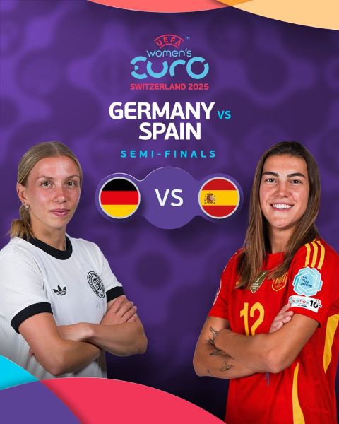 Euro (f) Suisse 2025 : Demi-finale explosive entre l'Allemagne et l'Espagne ce mercredi