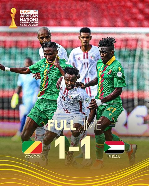 CHAN 2024 / Groupe D : Le Congo arrache le nul face au Soudan
