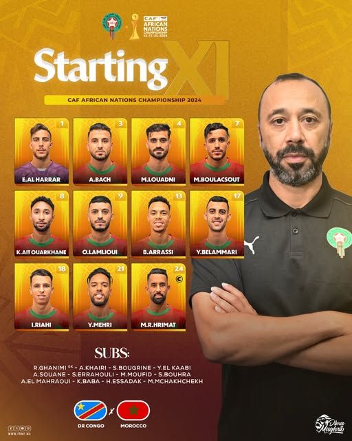 Maroc vs RDC: la compo du coup d'envoi dvoile | L'Opinion