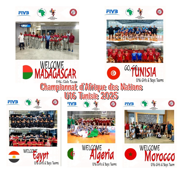 CHAN U16 de Volley-ball 2025 : Double Maroc-Tunisie au programme ce dimanche