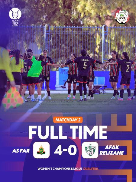 LDC (F) CAF/UNAF : L’AS FAR écrase Afak d’Algérie, dans le viseur la qualification !