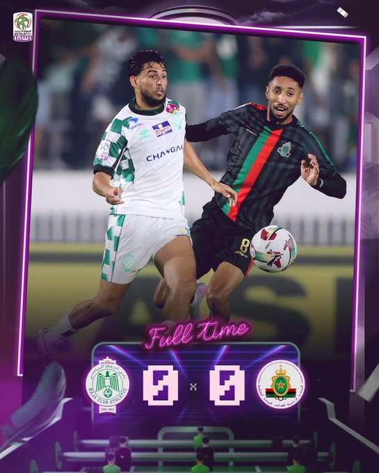 Botola D1 : Le 1er Clasico 25-26 s’achève sur un nul