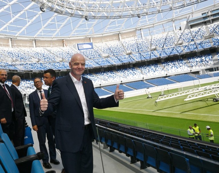 FIFA : Gianni Infantino en visite au Grand Stade de Tanger