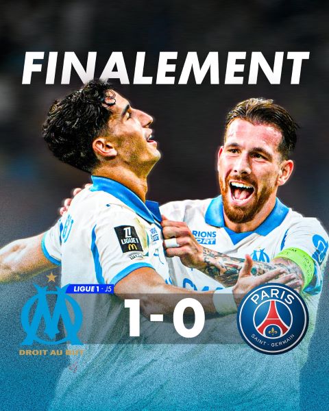 Ligue 1: L’OM s’offre le PSG, Aguerd héros du Vélodrome