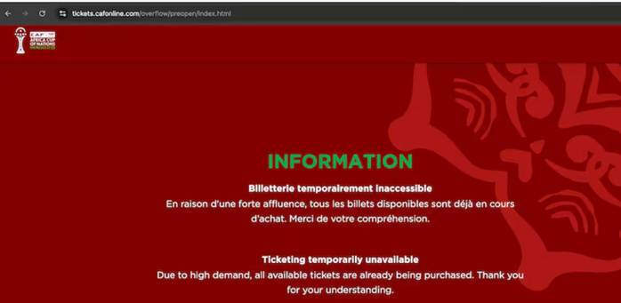 Billetterie CAN 2025 : la CAF reporte la mise en vente