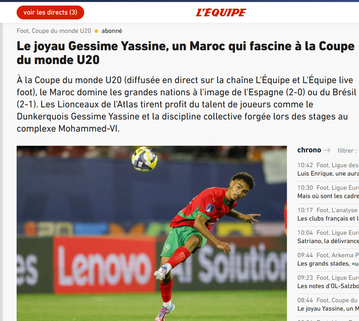 Mondial U20 : Gessime Yassine, le Lionceau qui affole médias et compteurs !