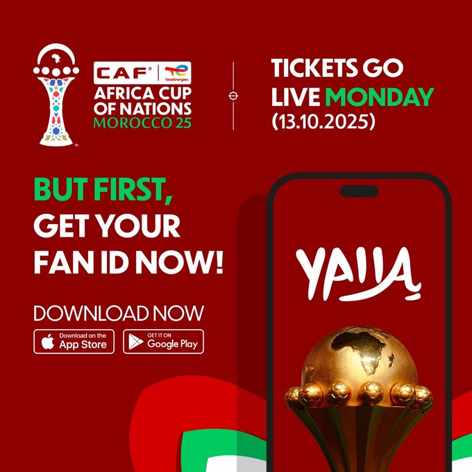 CAN Maroc 25 : Lancement de la billetterie ce lundi 13 octobre via l’application YALLA