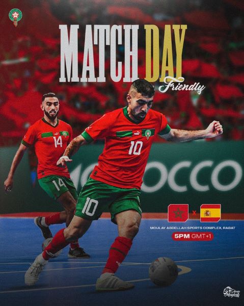 Futsal amical : le Maroc et l’Espagne refont leur match de dimanche ce mardi