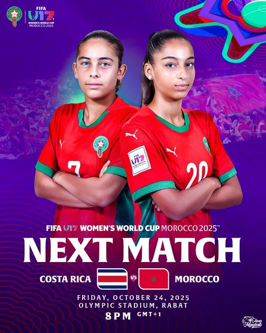 CDM (f) U17 (f) : le Maroc joue sa survie face au Costa Rica ce soir
