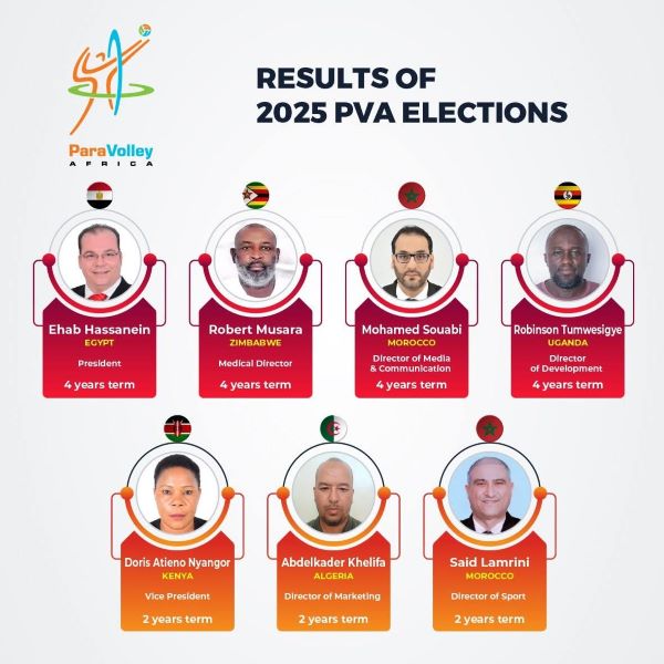 Elections PVA  : Deux Marocains élus au Bureau exécutif du Para-Volley Africa