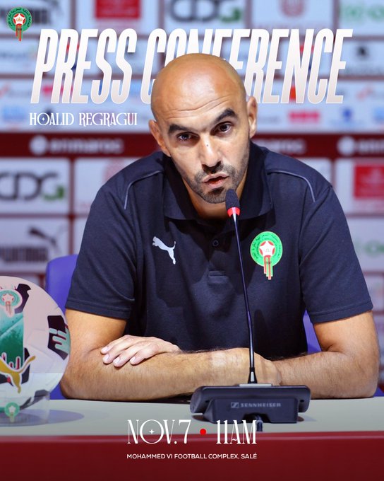 FRMF / Equipe Nationale : Conférence de presse du coach Regragui vendredi prochain