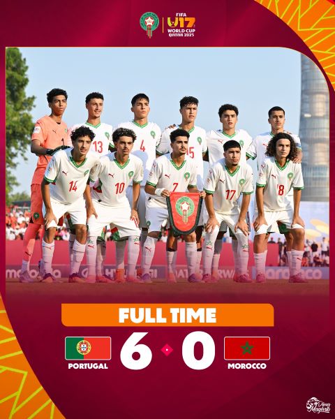 CDM U17 Qatar/ Maroc-Portugal: Une raclé, un naufrage et un triste après-midi !